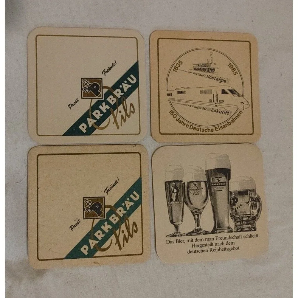 Vintage Beer Coasters Lot 15 Brewery. Henninger. Parkbrau Pils. Bitburger Pils.